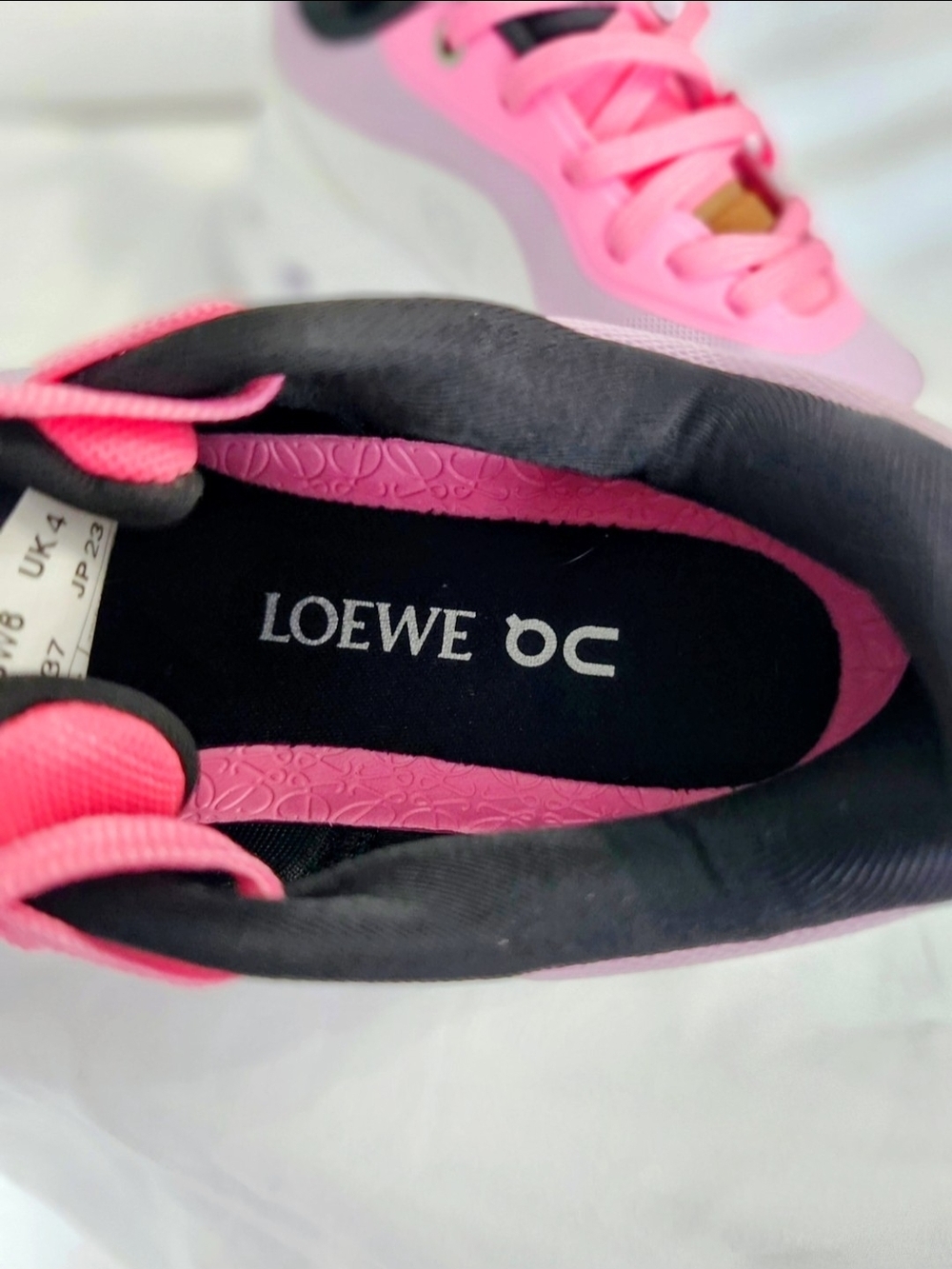 Loewe Pink, White and Black Chunky Platform Sneakers - Picture 2 of 14